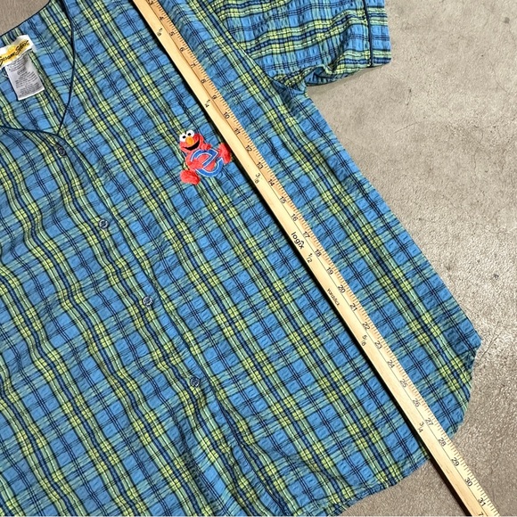 Sesame Street VTG 1980s Elmo Pajama Pj Shorts Set Gingham Womens XL EUC - Picture 7 of 13